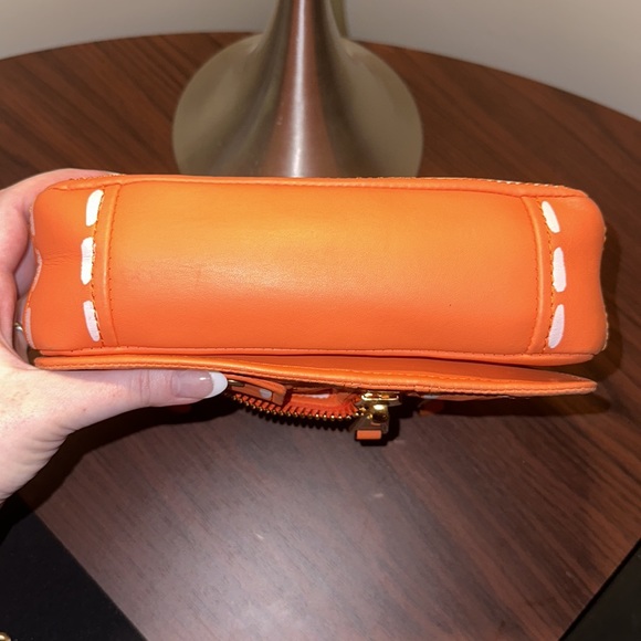 SOLD ON Ⓜ️ 🧡MOSCHINO Large Biker Leather Jacket Moto Crossbody Bag 🧡 - Picture 4 of 16